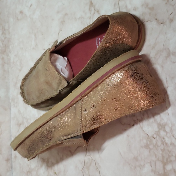 Twisted X metallic copper flats loafers removible insole women's shoes size 10 - Picture 6 of 8